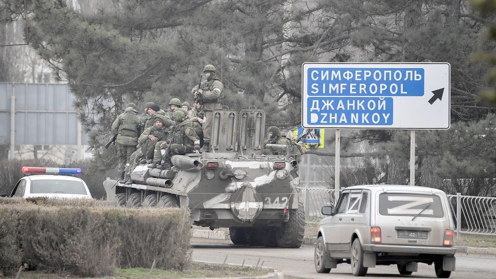 Russische Soldaten auf der Krim: Moskau genießt bei der Bevölkerung auf der annektierten Halbinsel sehr großen Rückhalt. Foto: picture alliance/dpa/Sputnik