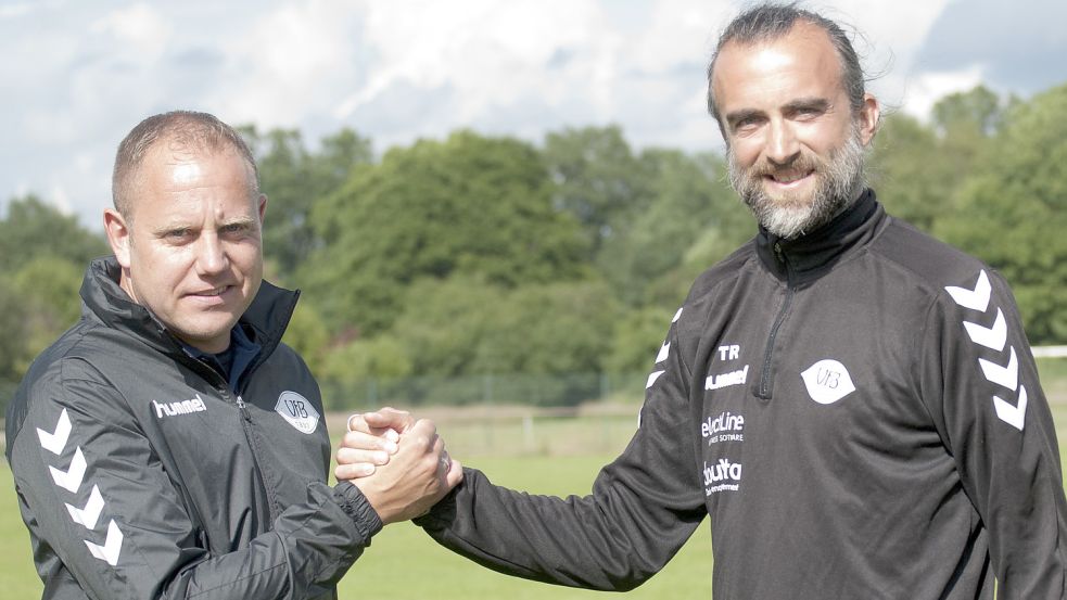 Das neue Trainerduo des VfB Oldenburg (von links): Co-Trainer Frank Löning und Cheftrainer Dario Fossi. Foto: VfB Oldenburg