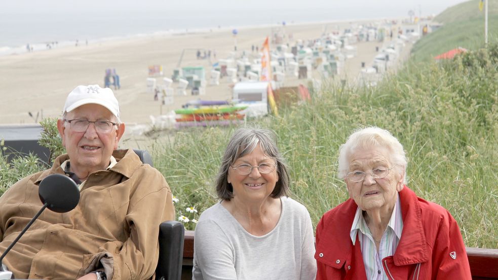 Jupp Flockert (links), Renate Ludwig (Mitte) und Olga Schmidt waren die drei Protagonisten des 37-Grad-Filmes.