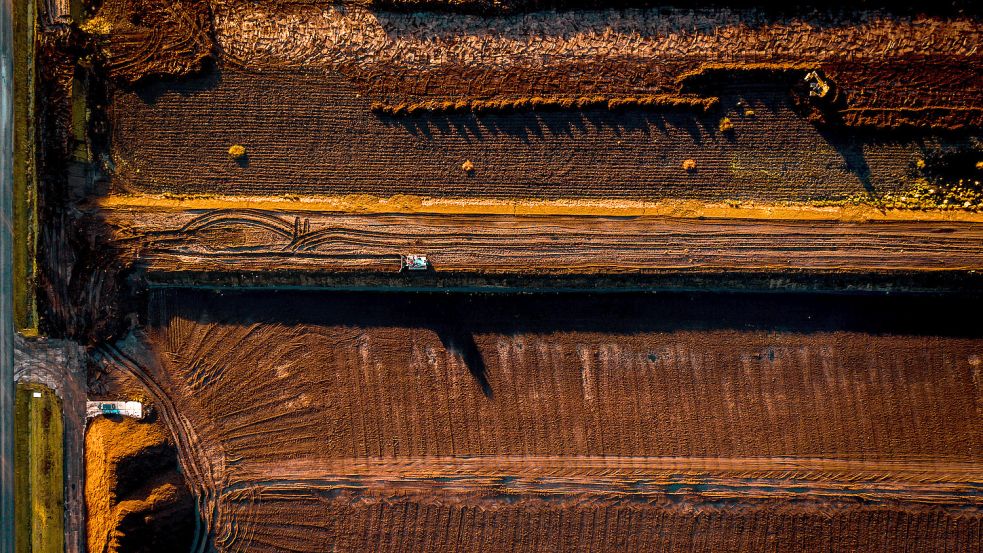 Torfabbau ist in Wiesmoor – in diesem Fall im südlichen Stadtteil Hinrichsfehn – noch nicht Geschichte. Foto: privat
