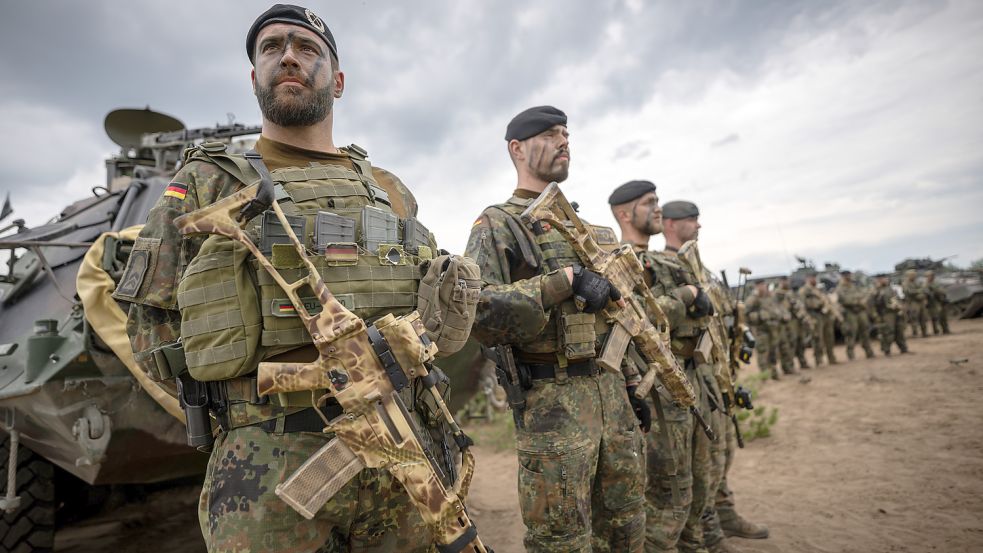 Erhalten künftig weitere Verstärkung: Soldaten der Bundeswehr der Nato Enhanced Forward Presence Battle Group in Litauen. Foto: DPA
