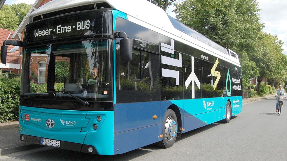 So sieht der Wasserstoffbus aus. Fotos: Luppen