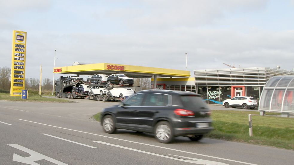 Die Score-Tankstelle an der Frisiastraße. Es war bis zuletzt die einzige Verkaufsstelle für das Autogas CNG in Emden. Foto: Päschel/Archiv