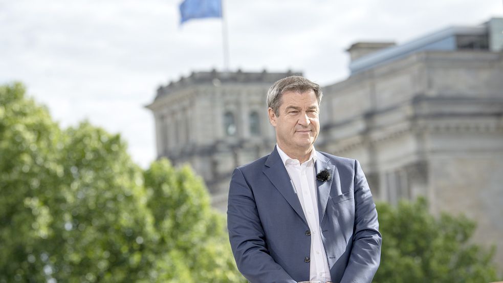 ARD-Sommerinterview mit Markus Söder Foto: Fabian Sommer