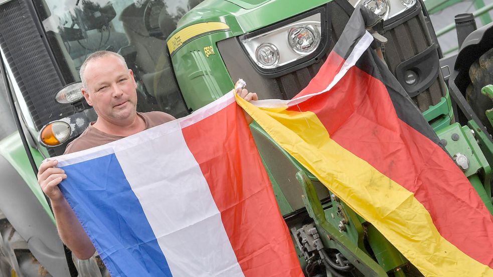 Der Landwirt Gerhard Berends solidarisiert sich mit seinen Berufskollegen in den Niederlanden. Foto: Ortgies