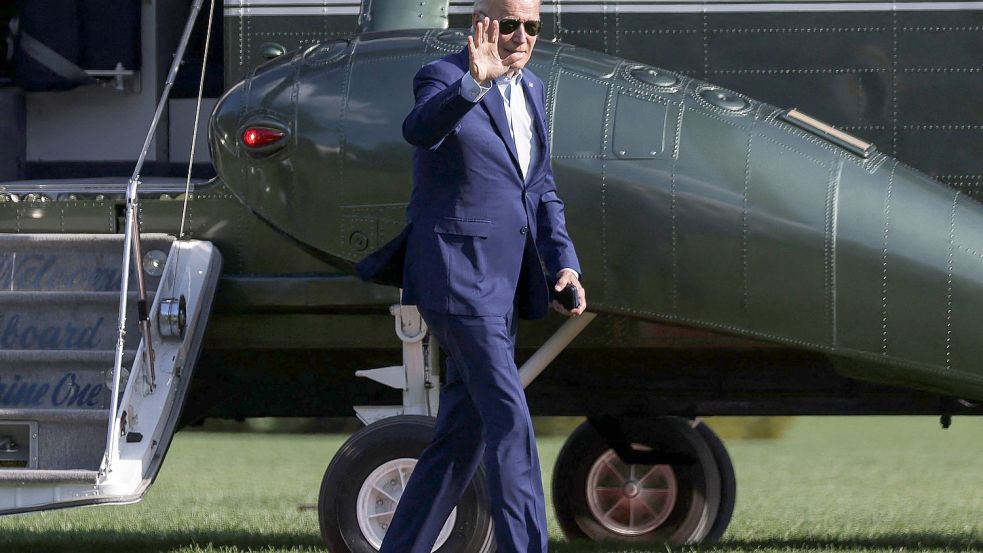 US-Präsident Joe Biden hat sich mit dem Coronavirus infiziert. Foto: dpa/OLIVER CONTRERAS