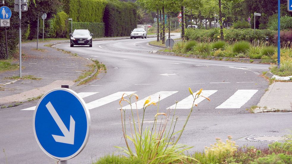 Der Abschnitt der Schützenstraße zwischen dem Steinweg und dem Sielweg ist von diesem Mittwoch an für den Autoverkehr gesperrt. Foto: F. Doden