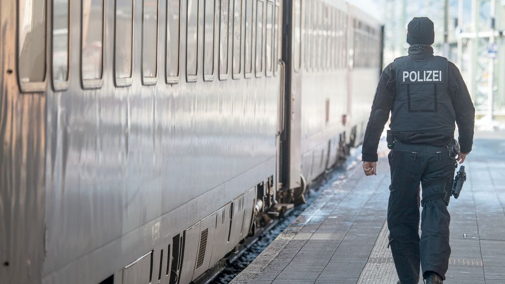 Die Bundespolizei nahm den 36-jährigen Randalierer in Neumünster in Empfang. Foto: Armin Weigel