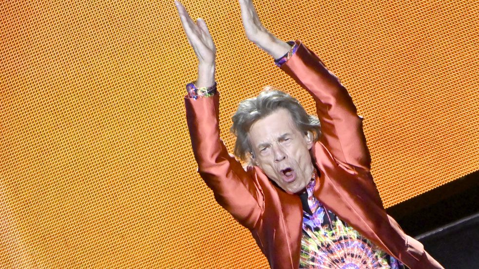 Bald 80 und noch immer voller Energie: Mick Jagger bei einem Auftritt in Madrid. Foto: dpa/APA/Hans Klaus Techt