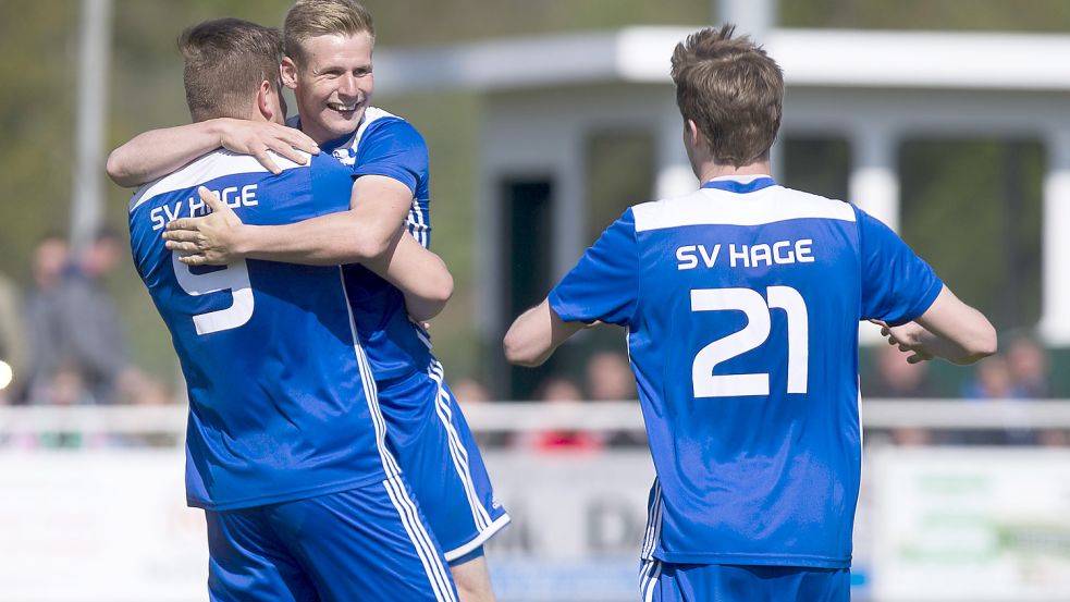 Der SV Hage mischte in der vergangenen Saison in der Aufstiegsrunde sogar bis zum vorletzten Spieltag um die Meisterschaft mit. Foto: Doden/Emden