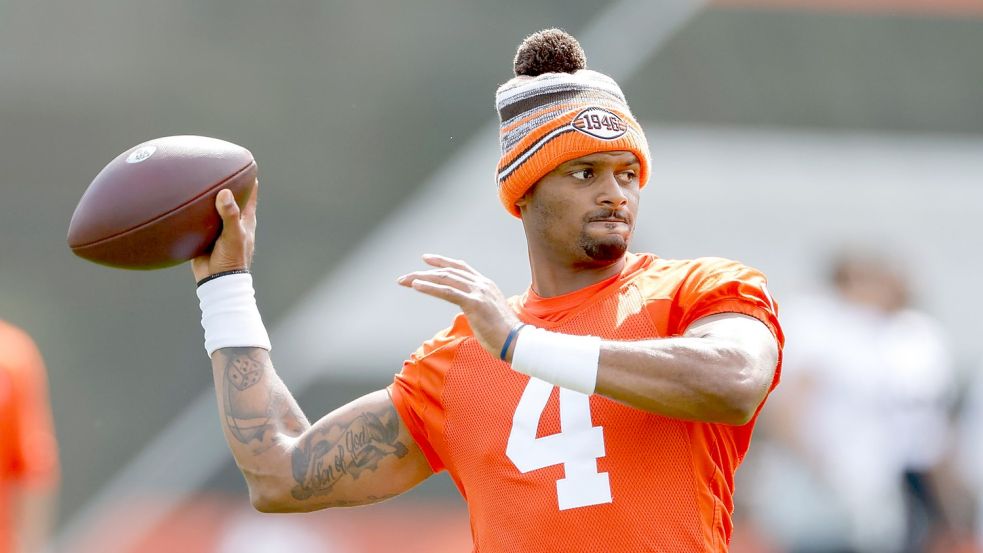 Gegen die Sperre für Deshaun Watson wurde von der NFL Berufung eingelegt. Foto: Ron Schwane/AP/dpa