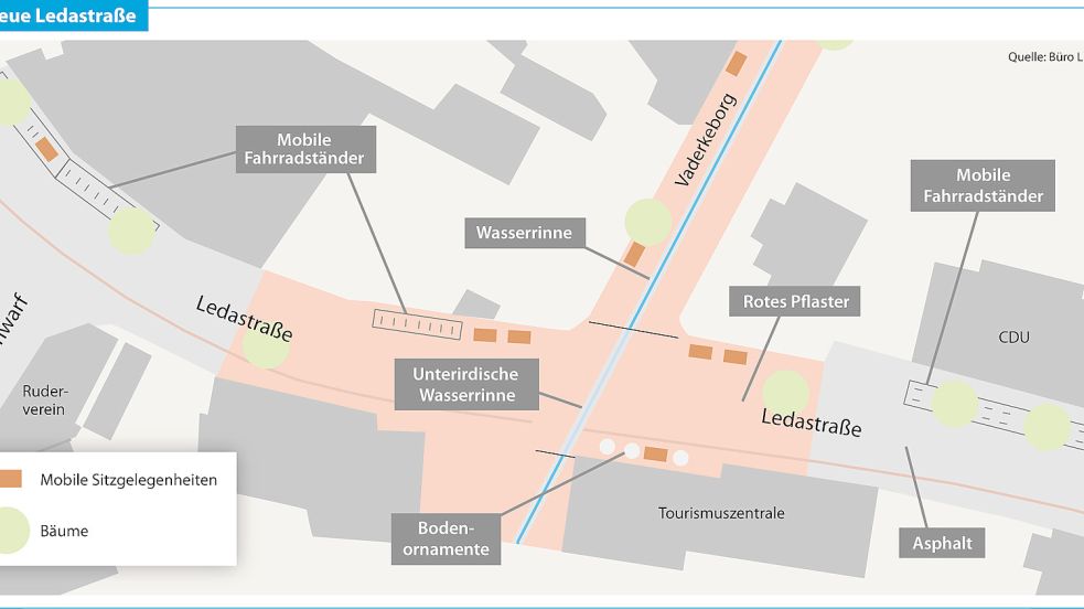 So soll die Ledastraße in Zukunft aussehen. Foto: Archiv