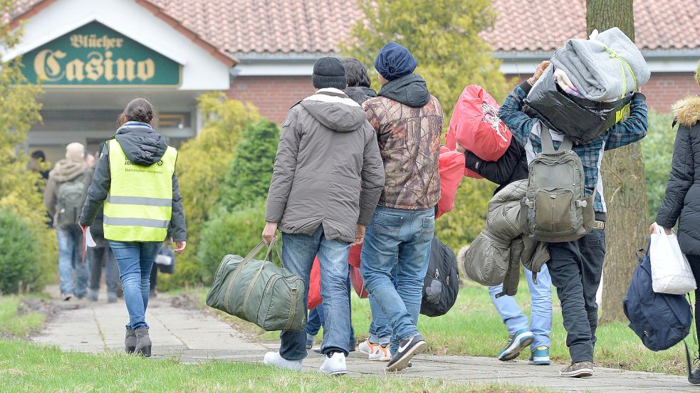 Auf dem Gelände der Blücherkaserne werden deutlich weniger Flüchtlinge untergebracht werden können, als vom Landkreis Aurich gewünscht. Foto: Archiv/Ortgies