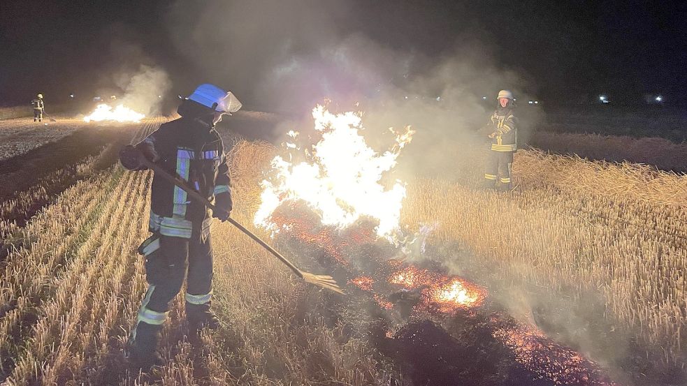 Die Feuerwehr musste ein Feuer löschen. Foto: Feuerwehr Norden