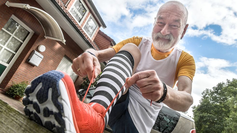 Nach seiner Chemotherapie schnürt sich Boldt wieder seine Laufschuhe. Foto: Ortgies