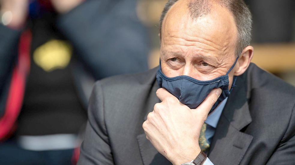 Friedrich Merz bei einer Veranstaltung in Nordrhein-Westfalen. Der CDU-Chef hält nichts von einer flächendeckenden Maskenpflicht. Foto: Jonas Güttler/dpa