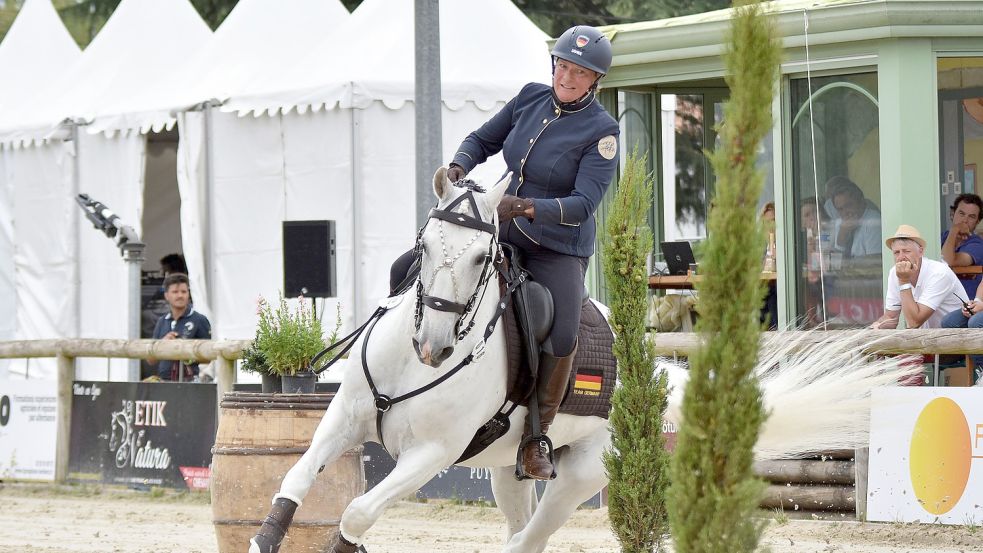 Anette Jauch nahm mit ihrem Pferd Belo an der Weltmeisterschaft im Speedtrail teil. Foto: Graffenberger/Maid of R Pictures