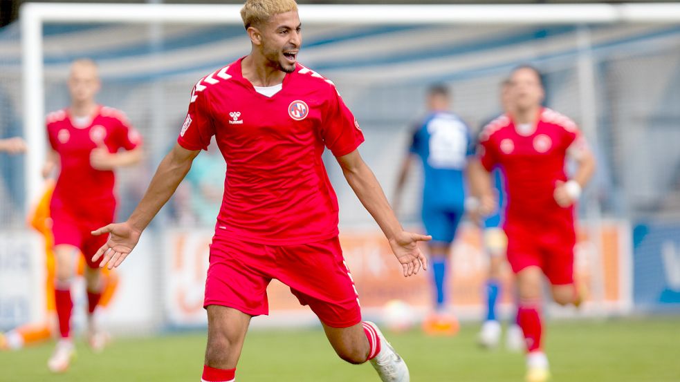 Elias Saad gelangen zwei Treffer. Foto: Doden/Emden