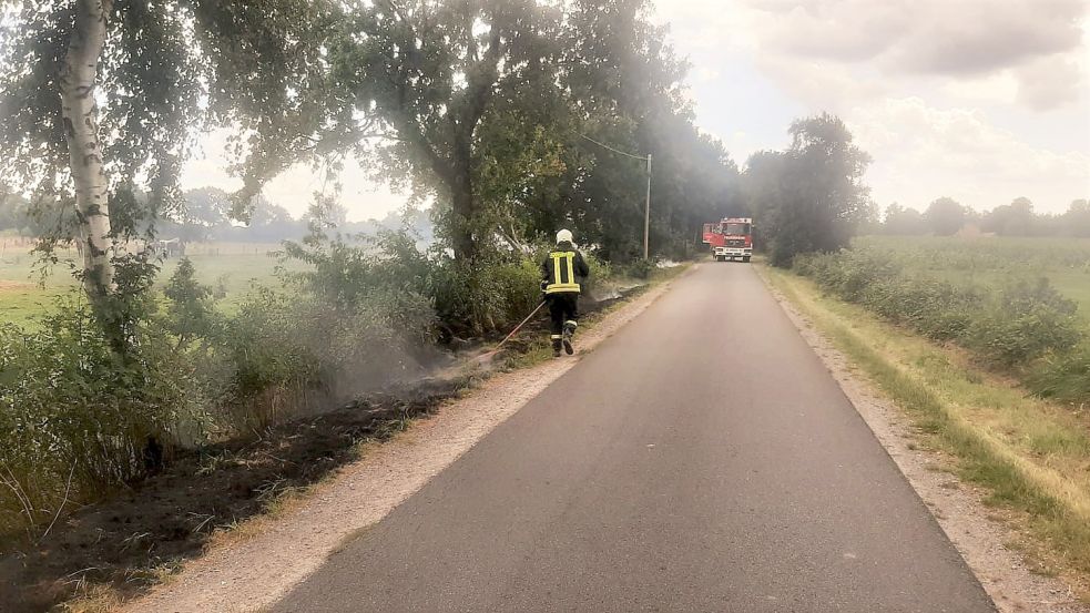 In Dietrichsfeld kamen die Wehrleute aus dem Löschen nicht mehr heraus. Foto: Feuerwehr Plaggenburg