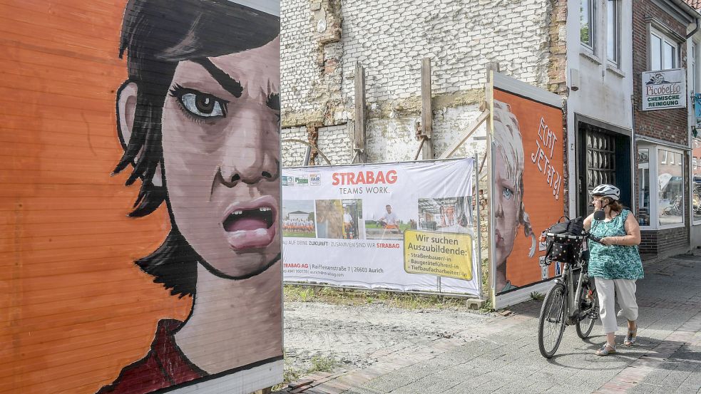 Im Kunstwerk klafft eine Lücke. Foto: Ortgies