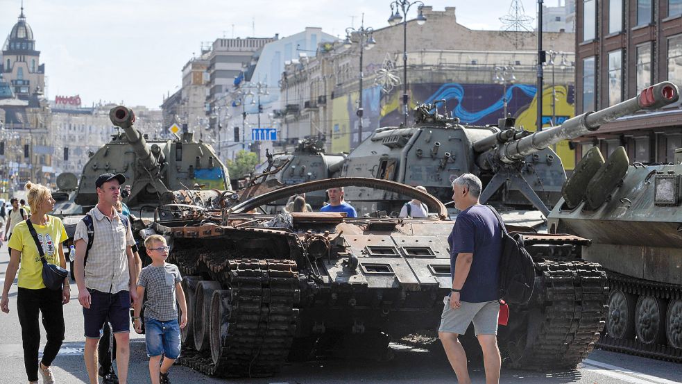 Mehrere SPD-Politikern fordern eine diplomatische Lösung des Ukraine-Krieges. Foto: dpa/SOPA Images via ZUMA Press Wire/Sergei Chuzavkov