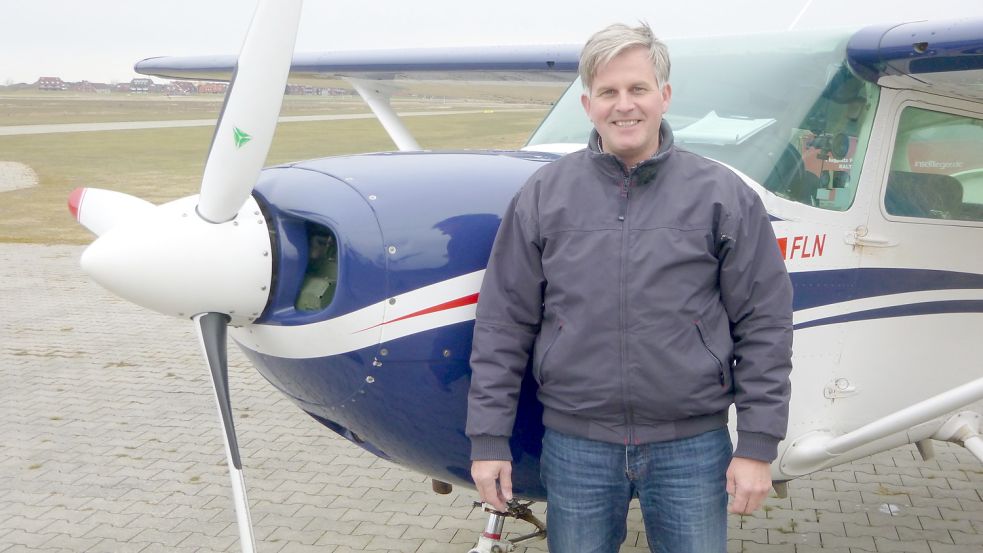 Olaf Klün hält den Flugbetrieb zur Insel Baltrum aufrecht. Fotos: Ahrends