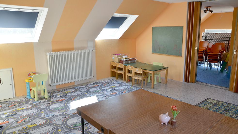 Derzeit steht für den Kindertreff in Manslagt nur ein Raum im Gemeindehaus der Kirche zur Verfügung. Die Einrichtung wurde privat organisiert.