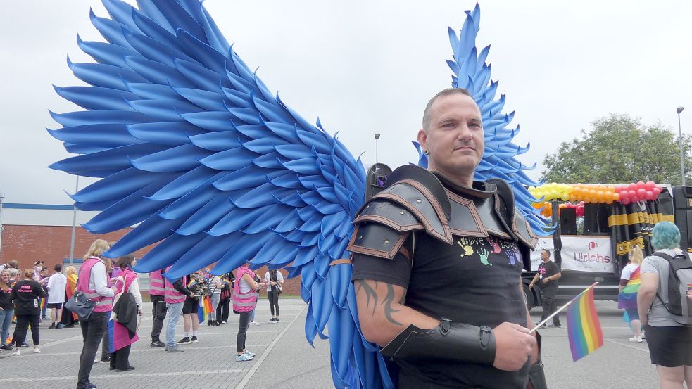 Michael Kamphus kam als Kämpfer mit blauen Flügeln. Foto: Mühring