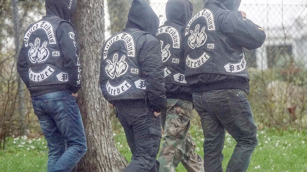 Mitglieder der „United Tribuns“: Die rockerähnliche Gruppierung soll gewaltbereiter als die „Hells Angels“ sein. Foto: dpa/SDMG