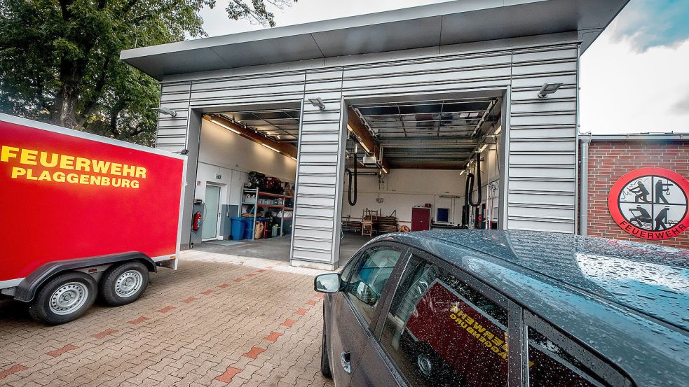 In dieser Fahrzeughalle der Freiwilligen Feuerwehr kam es zum Einbruchdiebstahl.