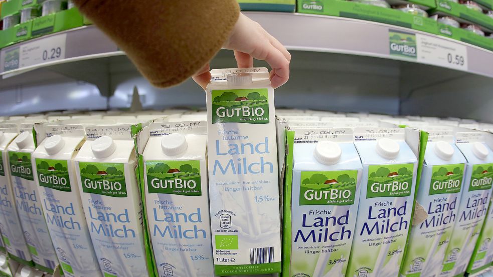 Nachdem die Preise erst erhöhten wurden, senkte Aldi diese für Bio-Milch nun wieder. Foto: dpa/Oliver Berg