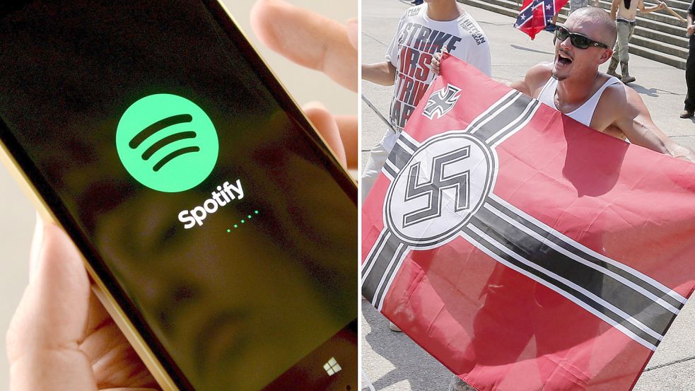 „White Supremacists“ wähnt sich in einem weltweiten Abwehrkampf der angeblich überlegenen „weißen“ gegen die „minderwertigen Rassen“. Auf Spotify läuft ihre extremistische Musik. Foto: dpa/Lehtikuva; Erik S. Lesser