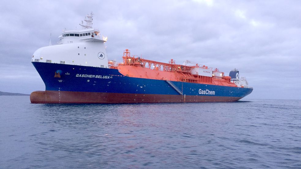 Die Gaschem Beluga der Reederei Hartmann kann LNG als Brennstoff im Motor verbrennen, nutzt aber andere Antriebsstoffe. Bild: Hartmann