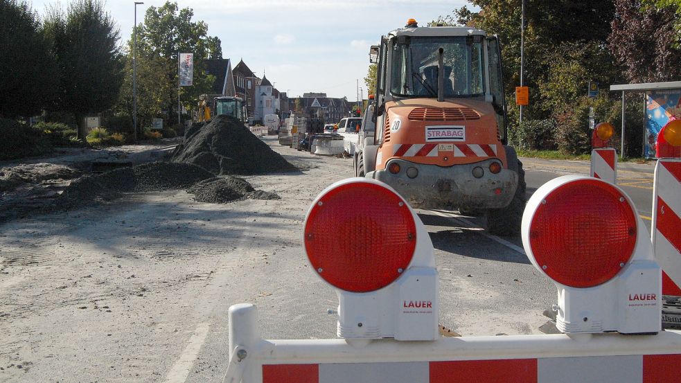 Die Fockenbollwerkstraße ist im Moment eine Großbaustelle. Foto: Luppen