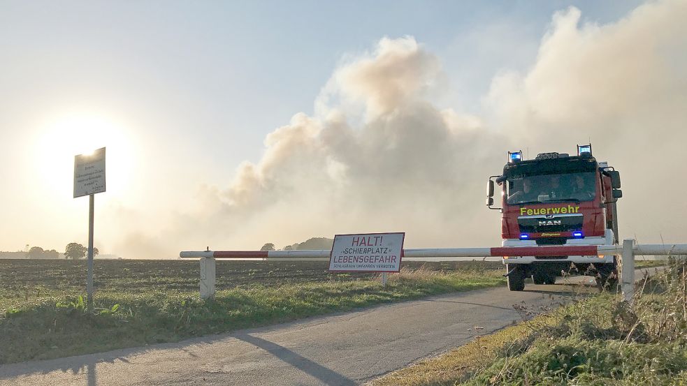 Im Spätsommer 2018 brannte das Moor auf dem Bundeswehrschießplatz bei Meppen. Archivfoto: Konjer/DPA