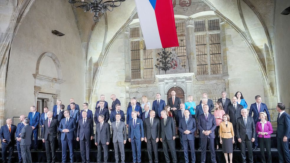 Treffen der europäischen politischen Gemeinschaft in Prag. Foto: dpa/Kay Nietfeld