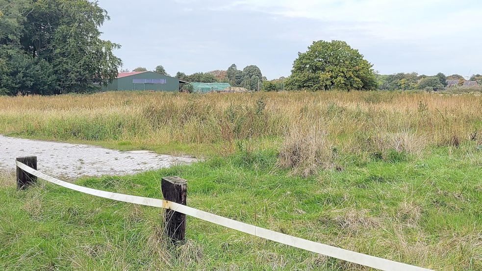 Hier stand bis zum vergangenen Jahr der Pferdestall des PSV Norderland. Jetzt hat die Stadt das Gelände dem Kreis für Flüchtlingscontainer angeboten. Foto: Rebecca Kresse