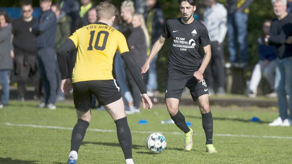 Ein nicht anerkannter Kickers-Treffer von Kassem Mdayhli (rechts) führte zum Protest. Foto: Doden