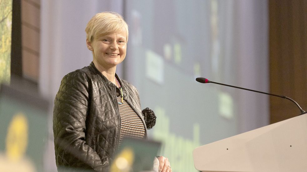 Die Landtagskandidatin der Grünen, Nicole Henkel, im Wahlkampf. Foto: privat