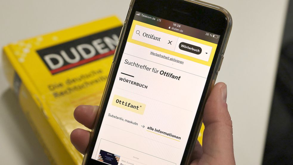 Online gibt es jetzt einen Wörterbucheintrag für „Ottifant“ beim Duden. Foto: Hock
