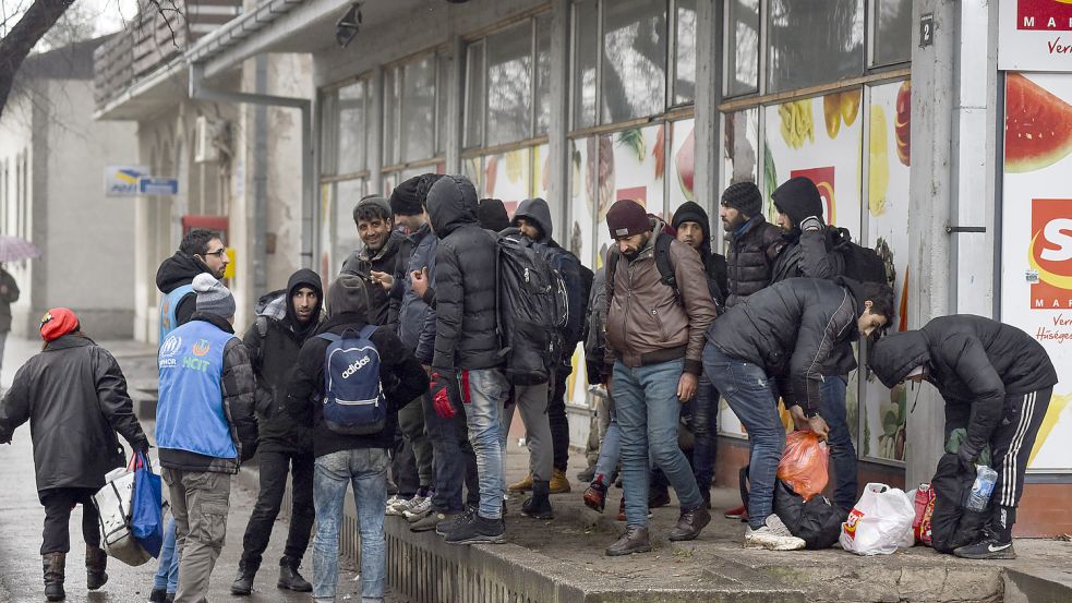 Migranten in Serbien - Versuchter Grenzdurchbruch Foto: MTI/AP