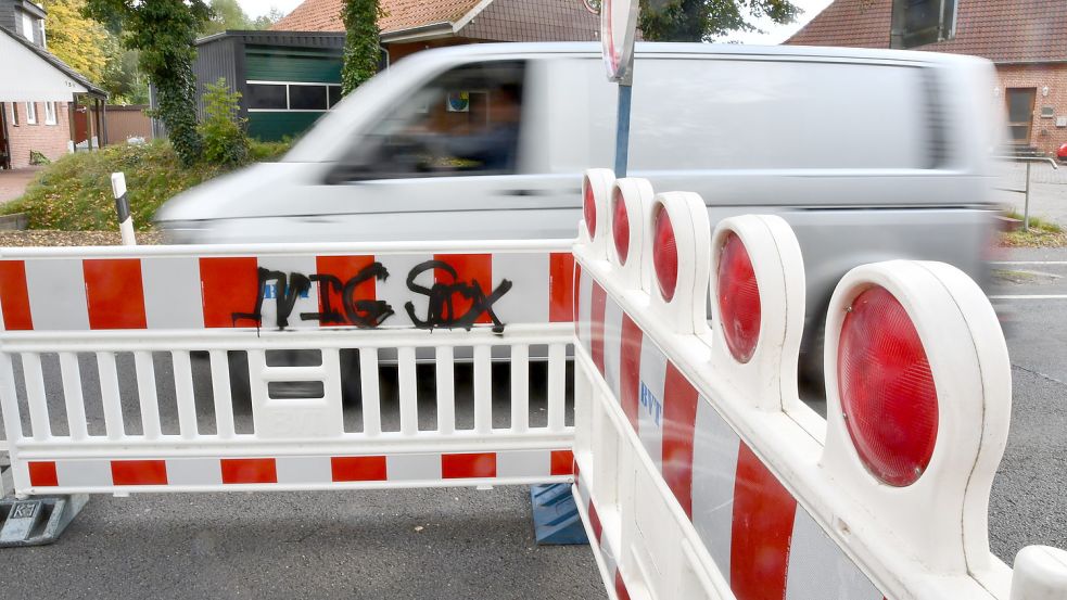 Anwohner dürfen die Baustelle noch weiter passieren.