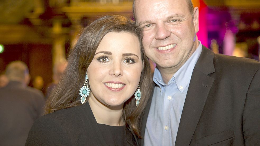 Michael Osterburg mit seiner damaligen Lebensgefährtin Anna Gallina beim Grünen-Neujahrsempfang 2016. Foto: Bürgerschaftsfraktion Grüne Hamburg