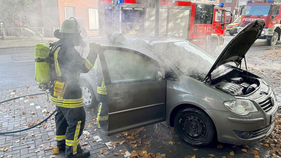 Die Einsatzkräfte löschten das Feuer. Foto: Feuerwehr