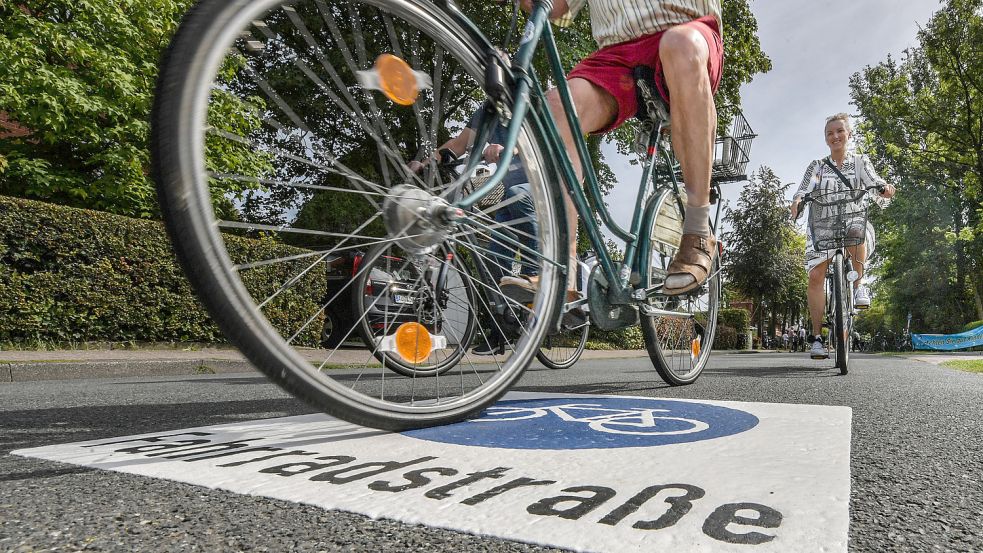 Der Grüne Weg in Aurich ist seit 2019 Fahrradstraße. Autofahrer dürfen dort nur als Anlieger verkehren. Foto: Archiv/Ortgies