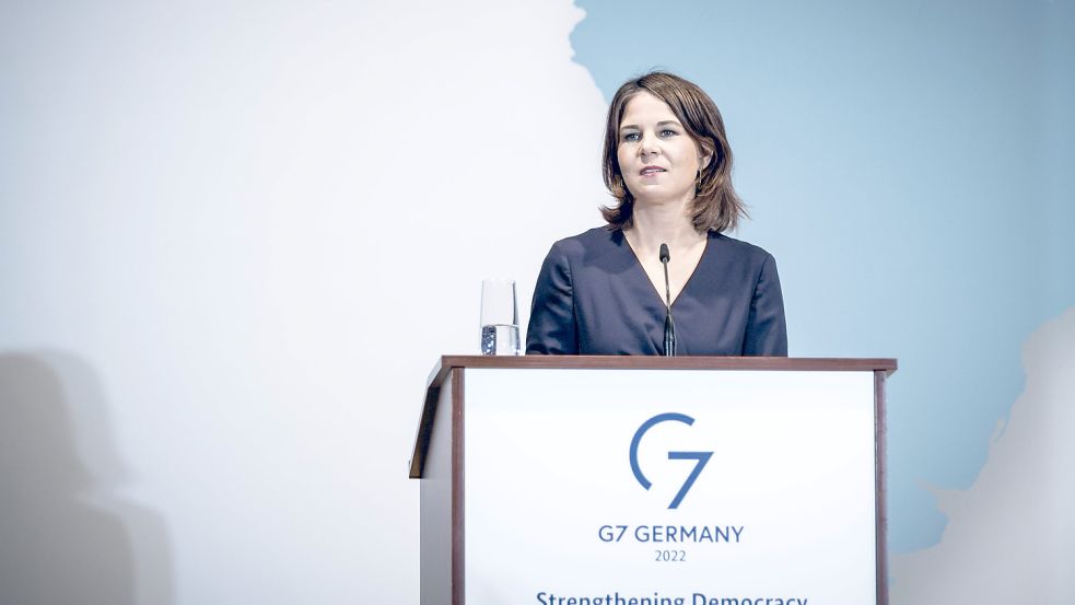 Bundesaussenministerin Annalena Baerbock (Buendnis 90 Die Gruenen) im Rahmen der G7 Veranstaltung -Strengthening Democr Foto: IMAGO/Xander Heinl