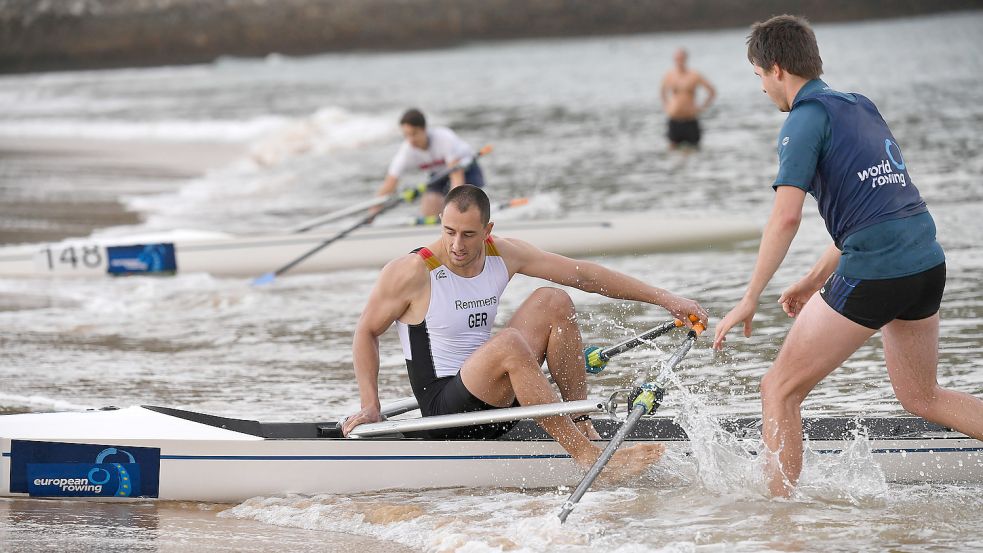 Im Beach Sprint lief es für Maiko-Benedikt Remmers nicht optimal. Foto: Detlev Seyb