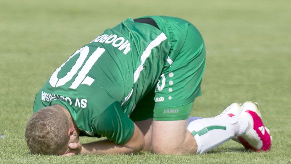 Eine schmerzhafte Saison erlebt bisher auch Ostfrisia Moordorf: Der Aufsteiger hat in zwölf Spielen noch nicht gewonnen, ist zudem vom Verletzungspech verfolgt. Foto: Doden/Emden