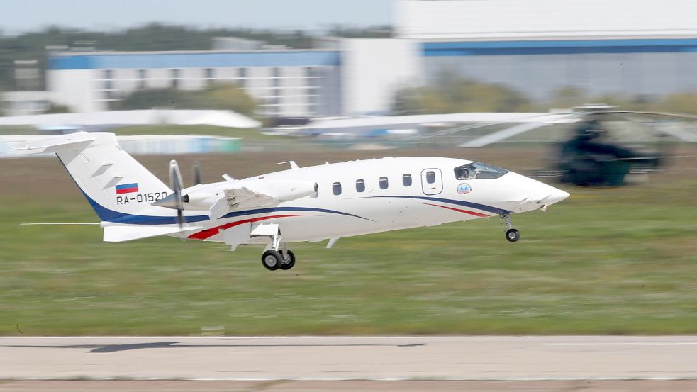 Rainer Schaller war mit einem Flugzeug vom Typ Piaggio P.180 Avanti unterwegs. Die Maschine verschwand am Freitag vom Radar. Foto: imago images/ ITAR-TASS