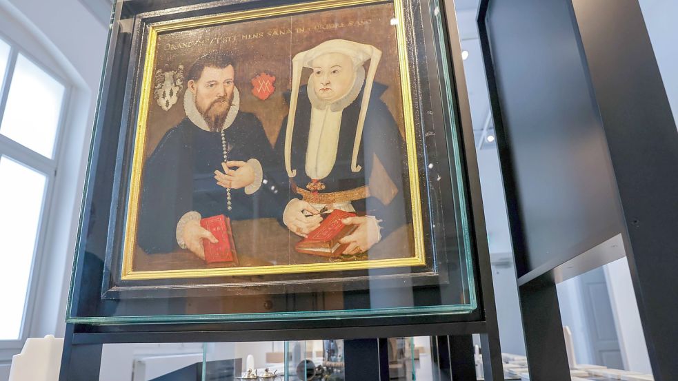 Jedes Bild eine Insel? Besonders kostbare Kunstwerke, wie dieses Gemälde im Museumsquartier Osnabrück werden in besonderen Rahmen einzeln klimatisiert. Foto: Jörn Martens